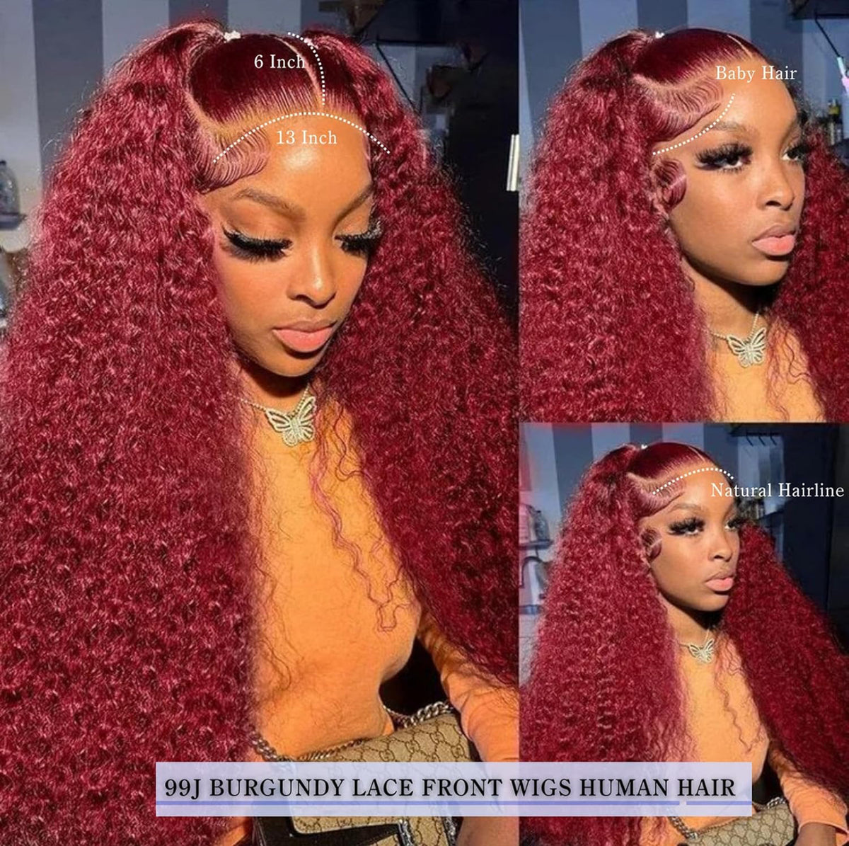 SAMA HAIR COLLECTION 13*6 deep wave wig human hair