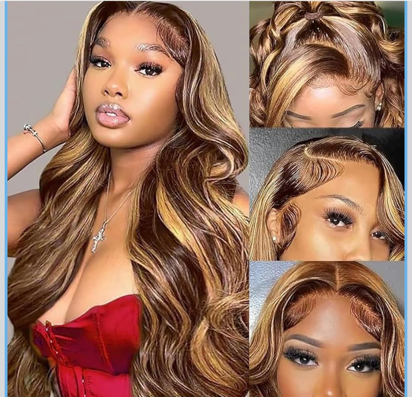SAMA HAIR COLLECTION 13*6 body wave human hair highlights