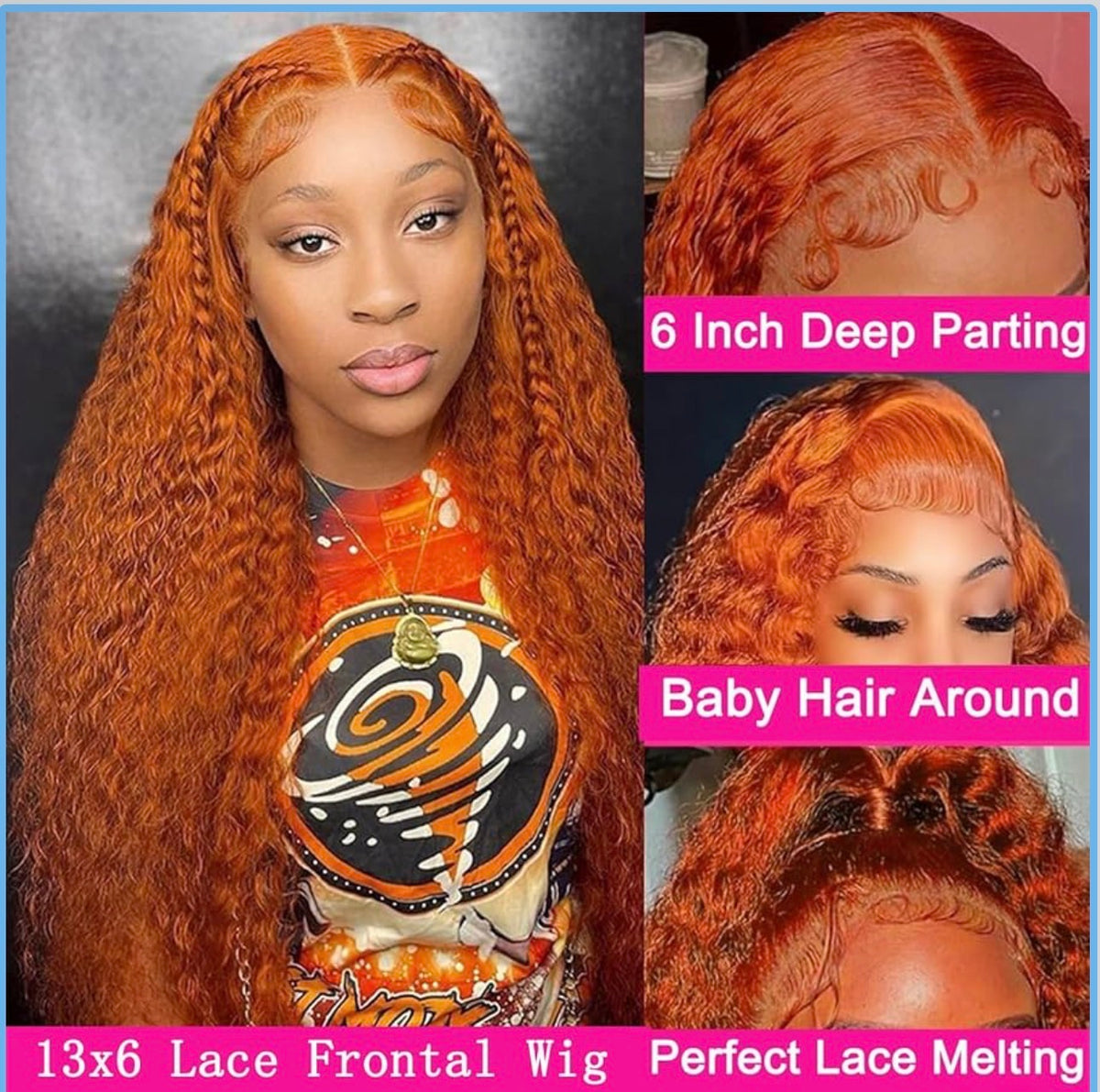 SAMA HAIR COLLECTION 13*6 deep wave wig human hair