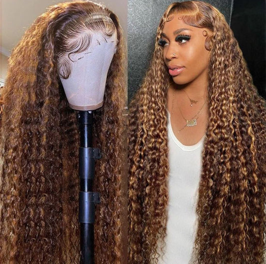 SAMA HAIR COLLECTION 13*5 deep wave human hair highlights